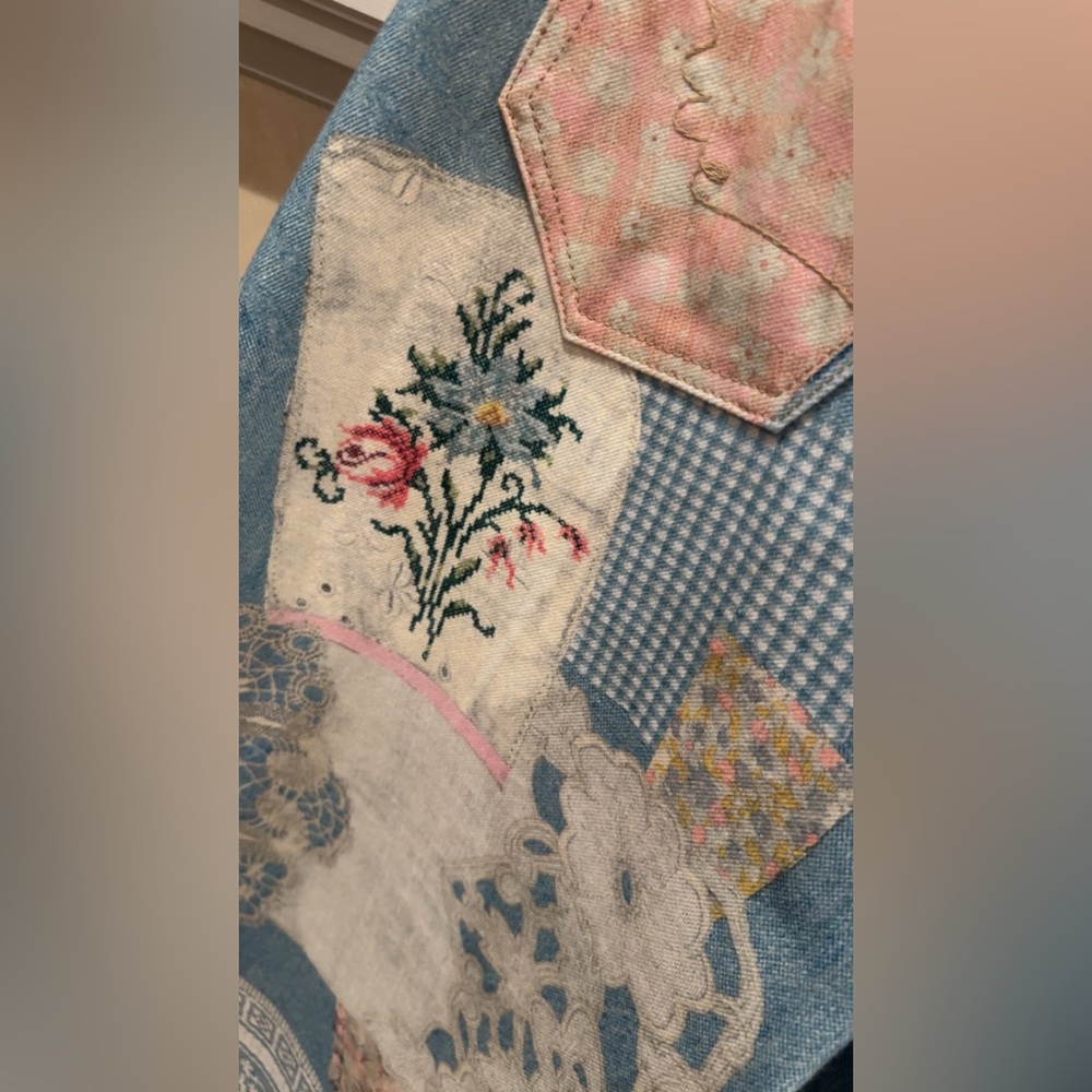Free People Blue Patchwork soft Jeans🦋✨🦋 - Picture 11 of 16